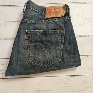 Levi's Men's 501 34x30 Original Button Fly- Dark Wash